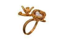 Anillo Nido y Paloma de Oro